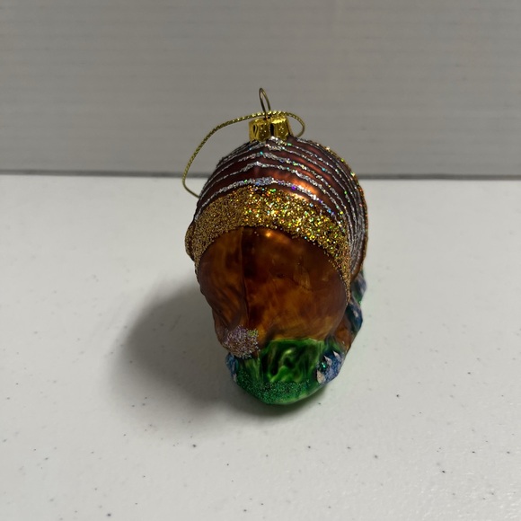 Holiday Armadillo Christmas  Glass Ornament -P2 - Picture 4 of 7